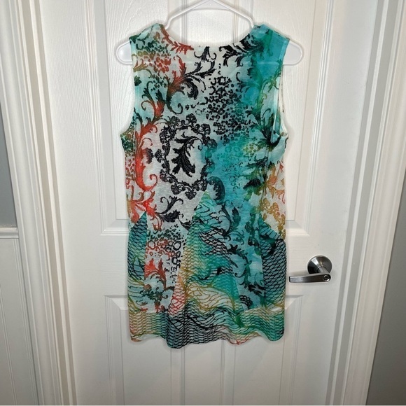 Soft Surroundings Abstract Textured Sheer Tank Top M - Picture 2 of 6